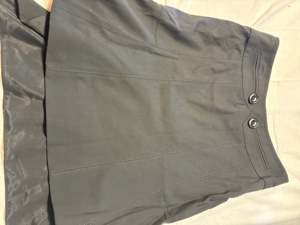 Karen Millen Black Asymmetrical Ruffle Hem Skirt Size US 6